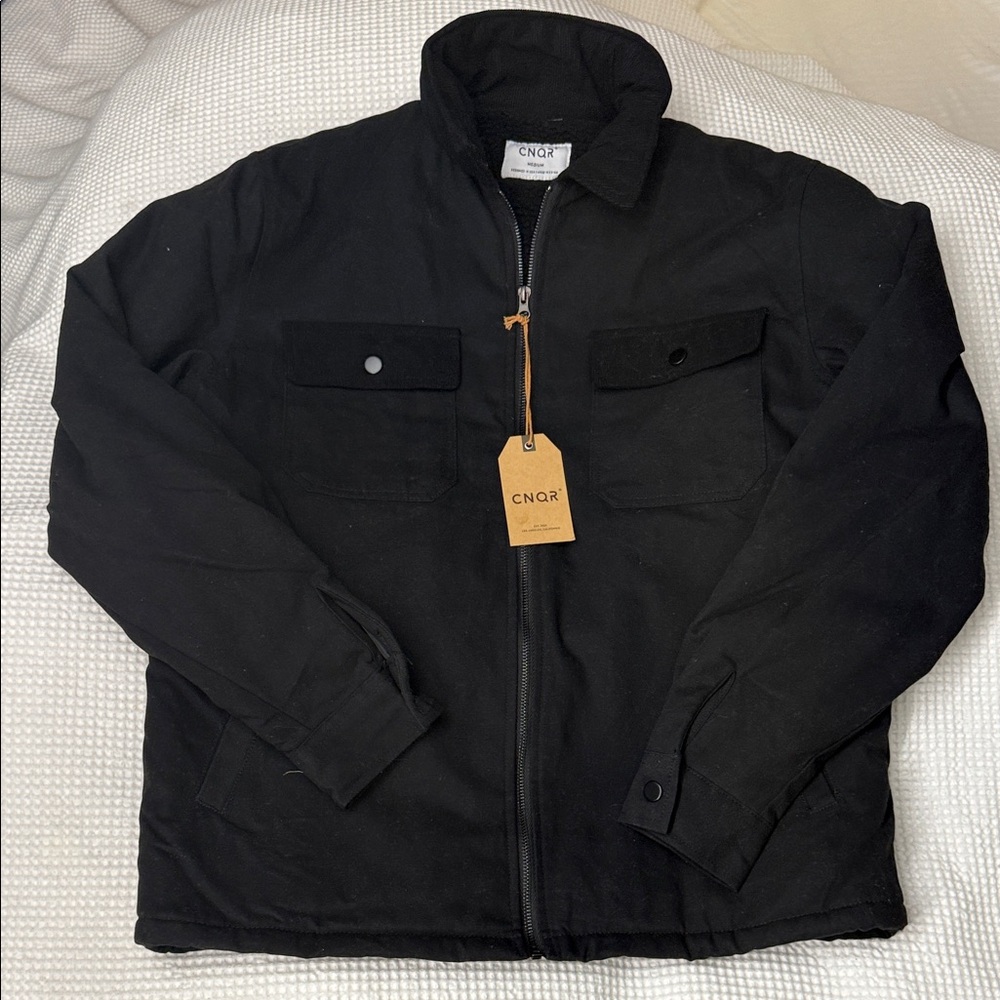Men's Black CNQR Jacket w/ Fleece Lining - Medium